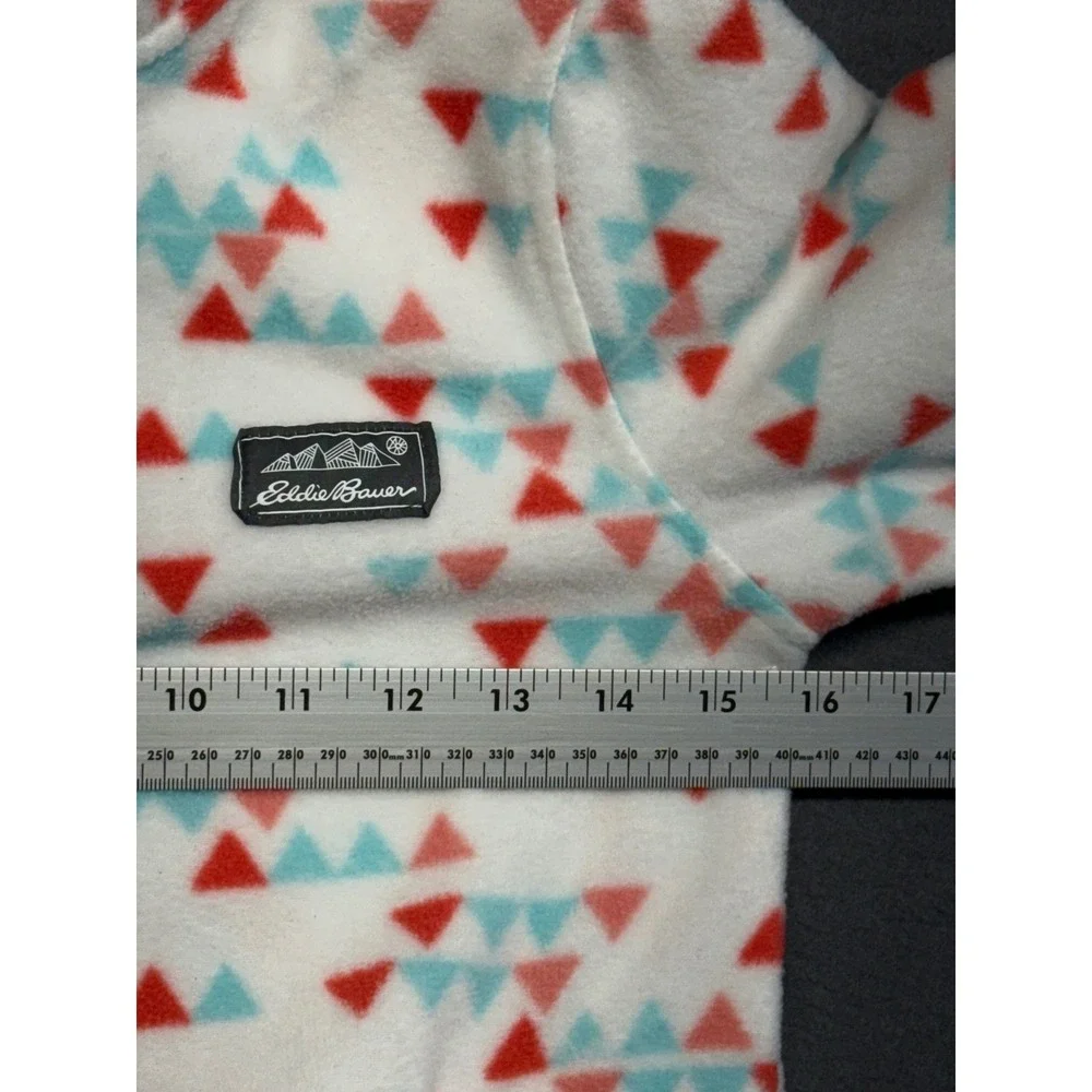 Eddie Bauer Fleece Quarter Zip Pullover‎ Geometric Triangle Kids M 10/12